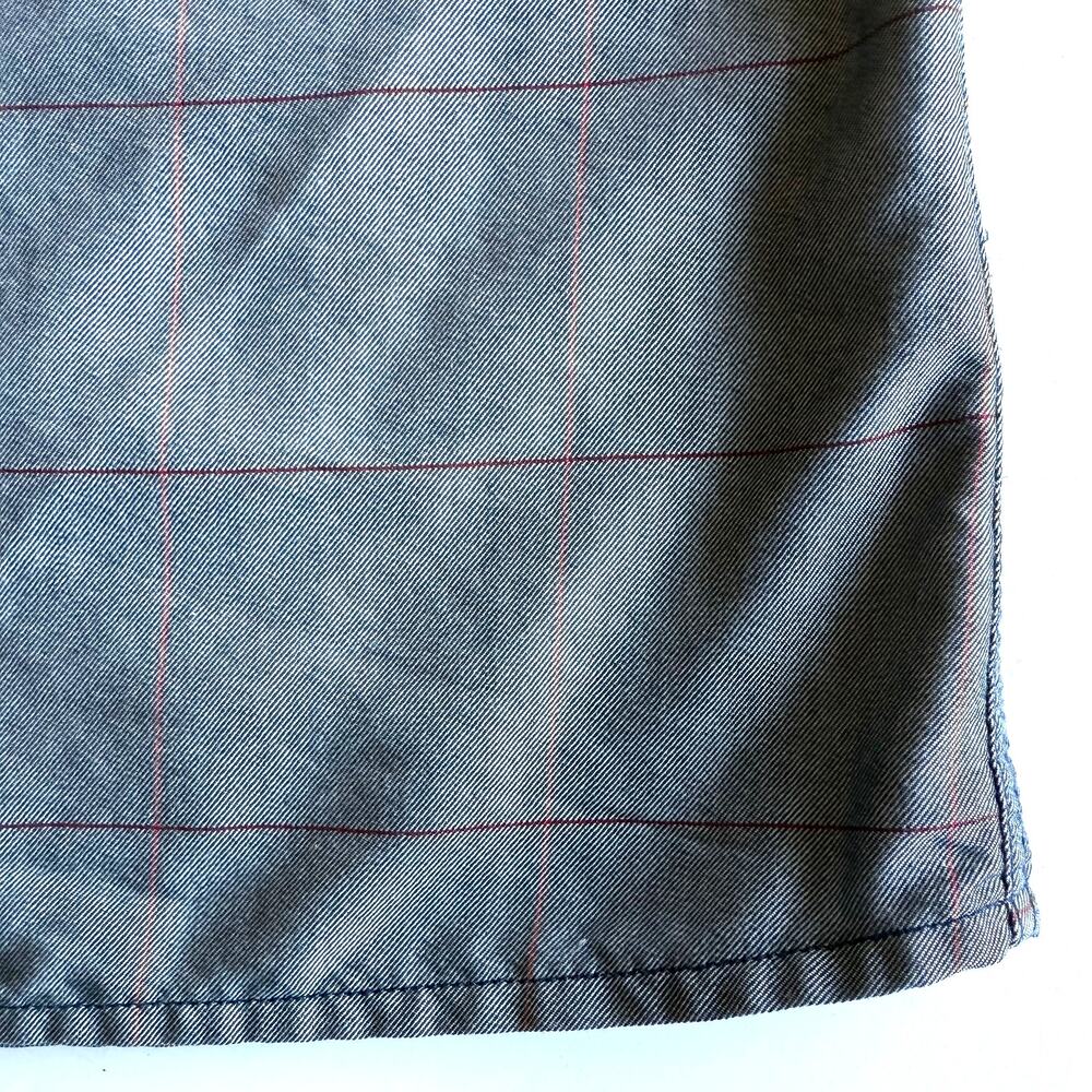 Mammut Short Sleeve Windowpane Plaid Breathable Blue Button Up Shirt L - Picture 3 of 8